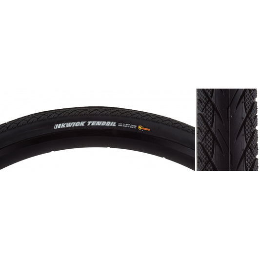 Tire Ken Kwick Tendril Sport 27X 1-1/4 Black/Bk Src/Ks/60 Wire 100Psi E25 Ref Hp