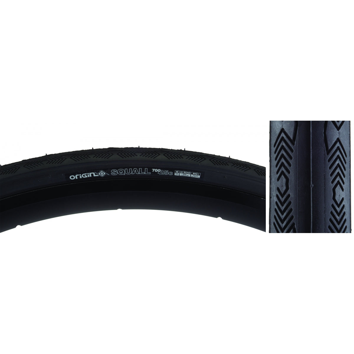 Tire Origin8 Squall 700X25 Wire Belt Black/Bk