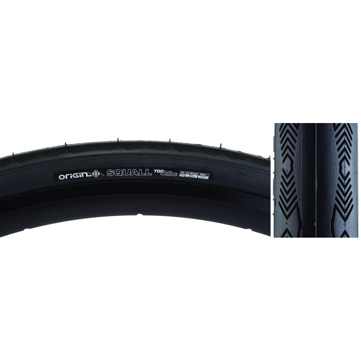 Tire Origin8 Squall 700X28 Wire Belt Black/Bk