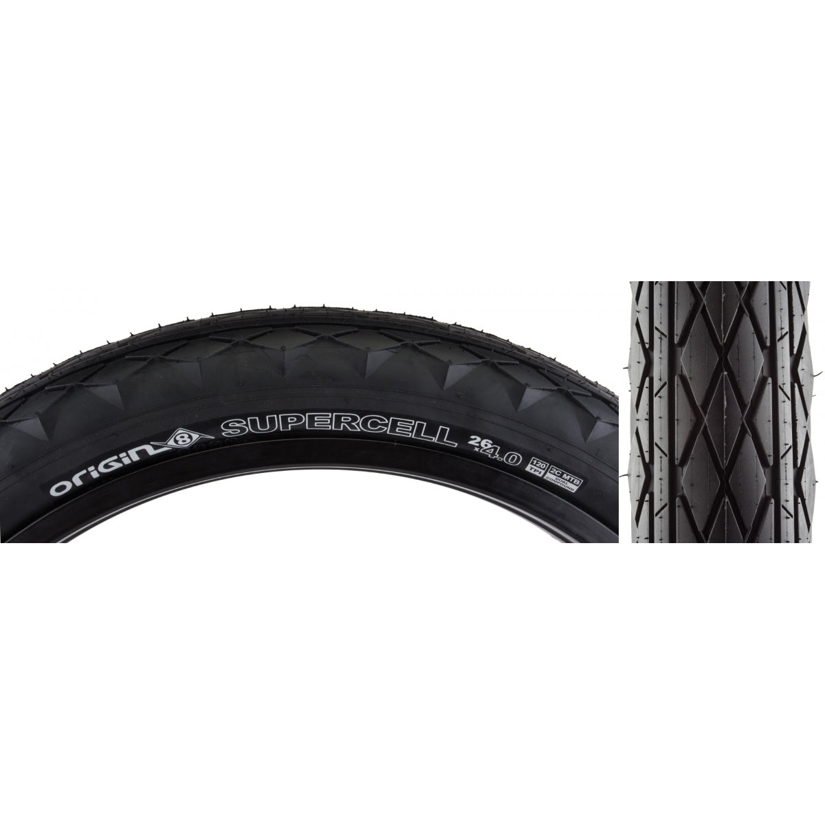 Tire Origin8 Supercell 26X4.0 Fold Black/Bk