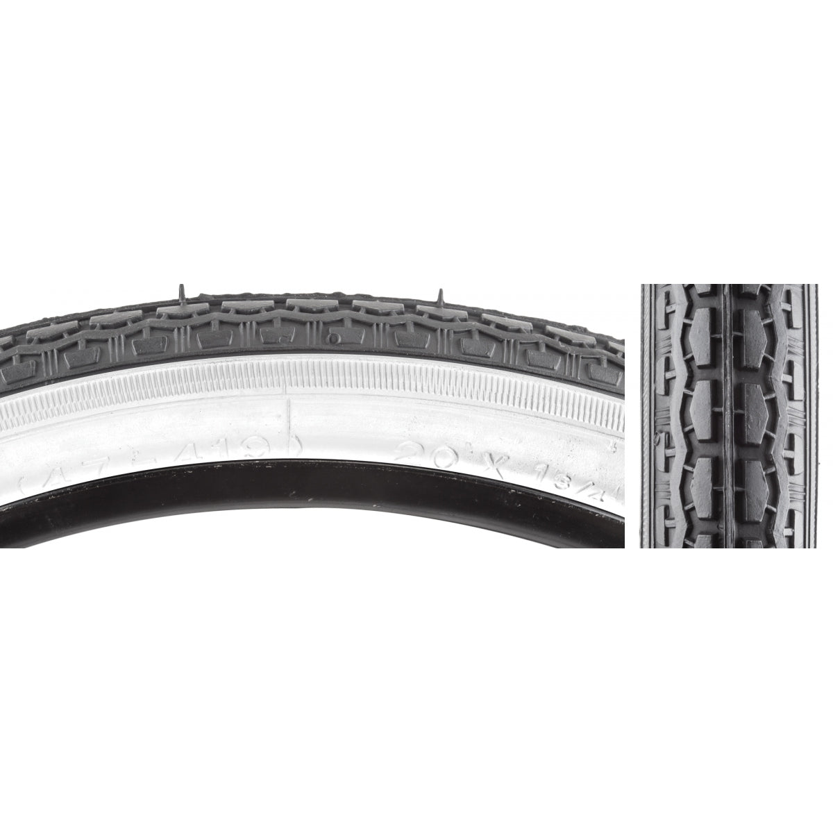 Tire Sunlite 20X1-3/4 S7 Black/Wh Street K126 Wire
