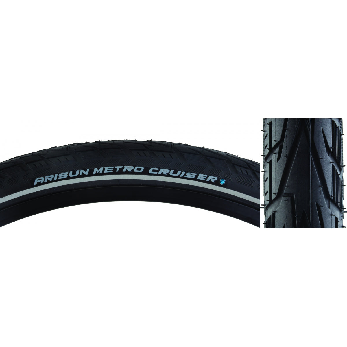 Tire Arisun Metro Cruiser 700X38 Black Wire/60 Kd/Ref