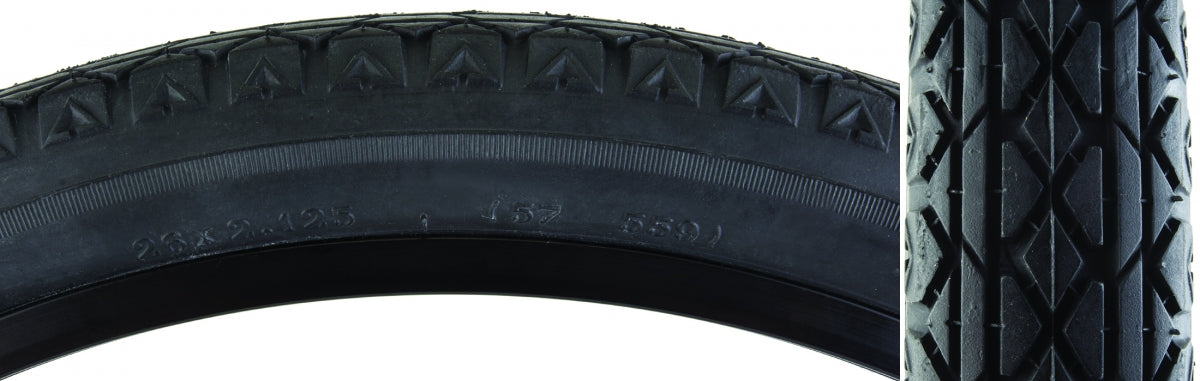 Tire Sunlite 26X2.125 Black/Bk V52 Wire