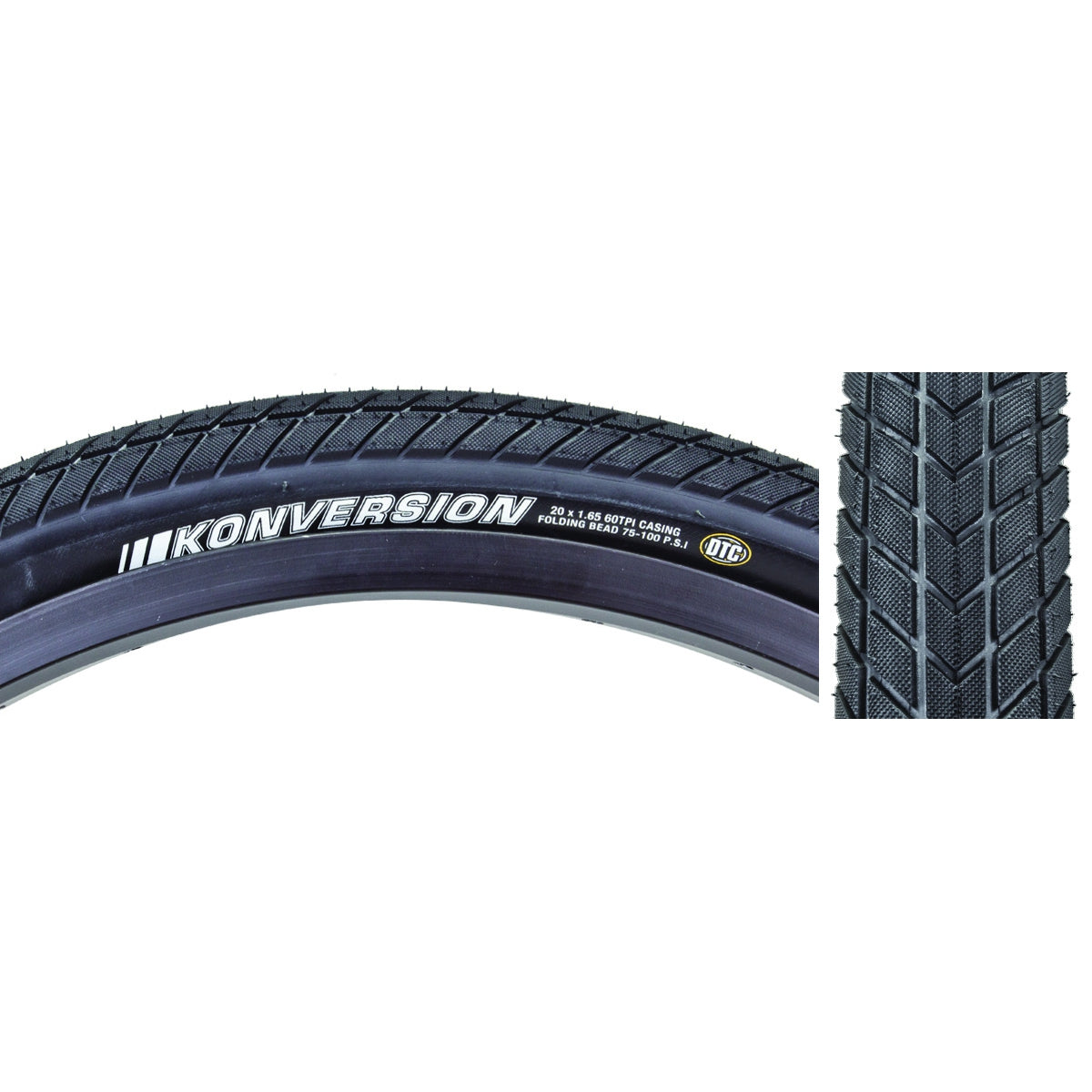 Tire Ken Konversion Elite 20X1.65 Black/Bk Dtc/60 Fold 100Psi