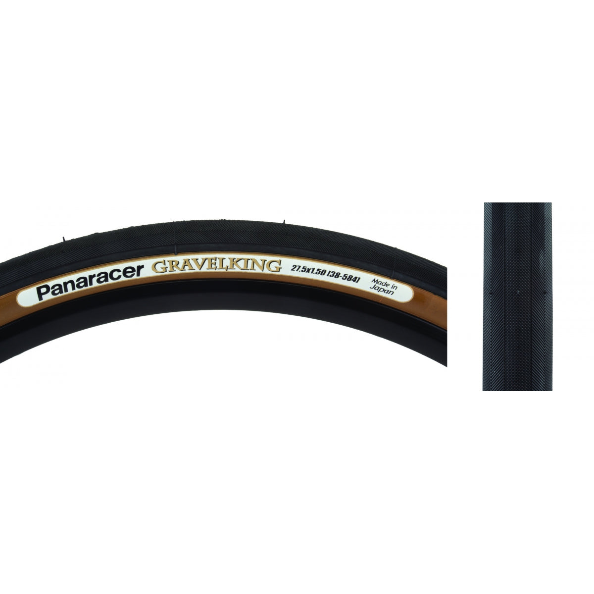 Tire Pan Gravel King 27.5X1.75 (650Bx43) Fold Tbls Black/Bn