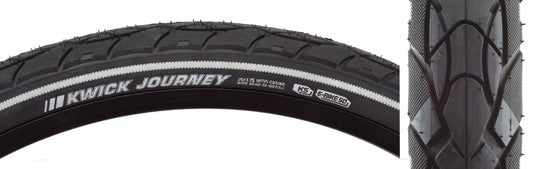 Tire Ken Kwick Journey Sport 26X1.75 Black/Bk/Ref Src/Ks/60 Wire 60Psi E50