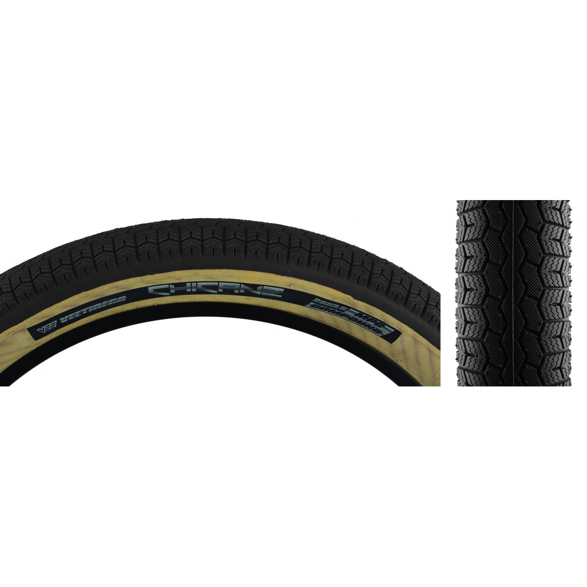 Tire Se Bikes Chicane 26X3.5 Black/Tan Wire/72