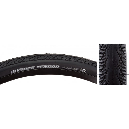 Tire Ken Kwick Tendril 26X1.5 Black/Bk/Ref-Hp Src/Icap/60 Fold 60Psi