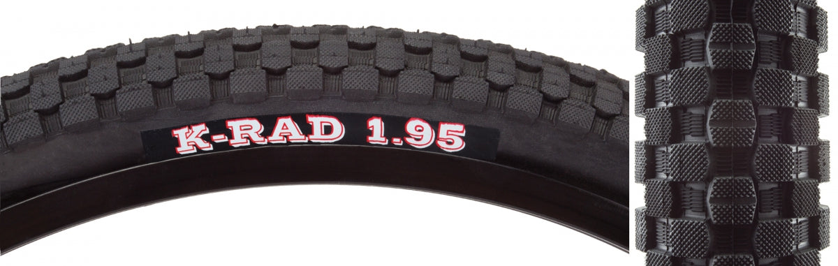 Tire Ken K-Rad Sport 20X1.95 Black/Bk Src/60 Wire 65Psi