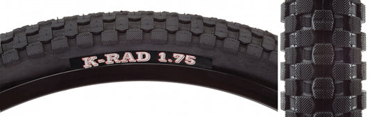 Tire Ken K-Rad Sport 20X1.75 Black/Bk Src/60 Wire 65Psi