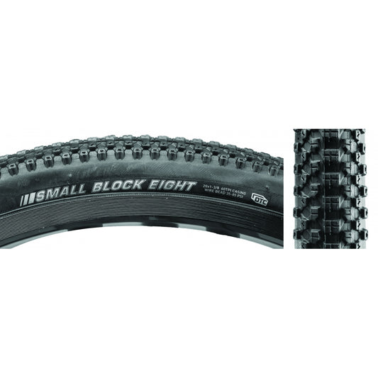 Tire Ken Small Block 8 Sport 20X1-3/8 Black/Bk Dtc/60 Wire 85Psi