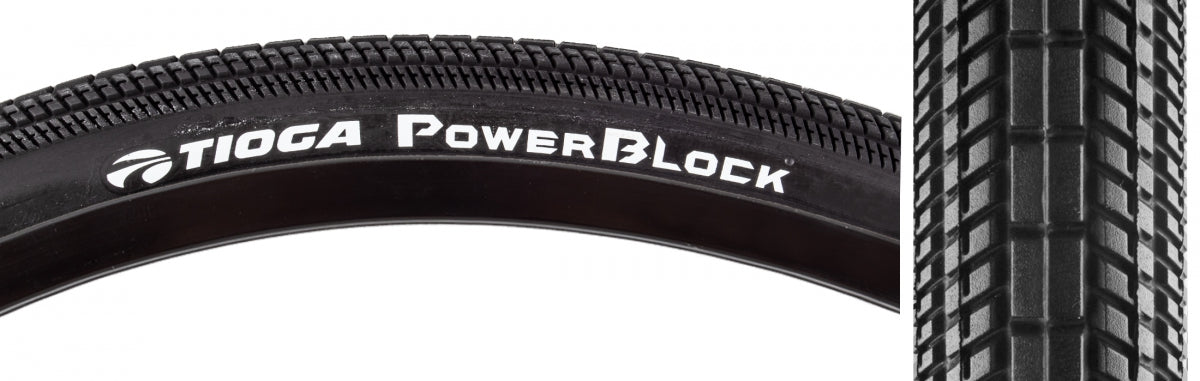 Tire Tioga Powerblock 20X1-1/8 Wire Black