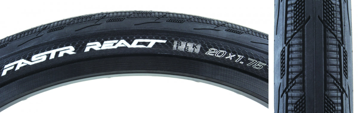 Tire Tioga Fastr React Black Lbl 20X1.75 Fold Black