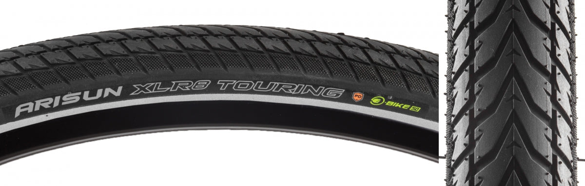 Tire Arisun Xlr8 Touring 700X35 Black/Ref Wire/60 Pd E50