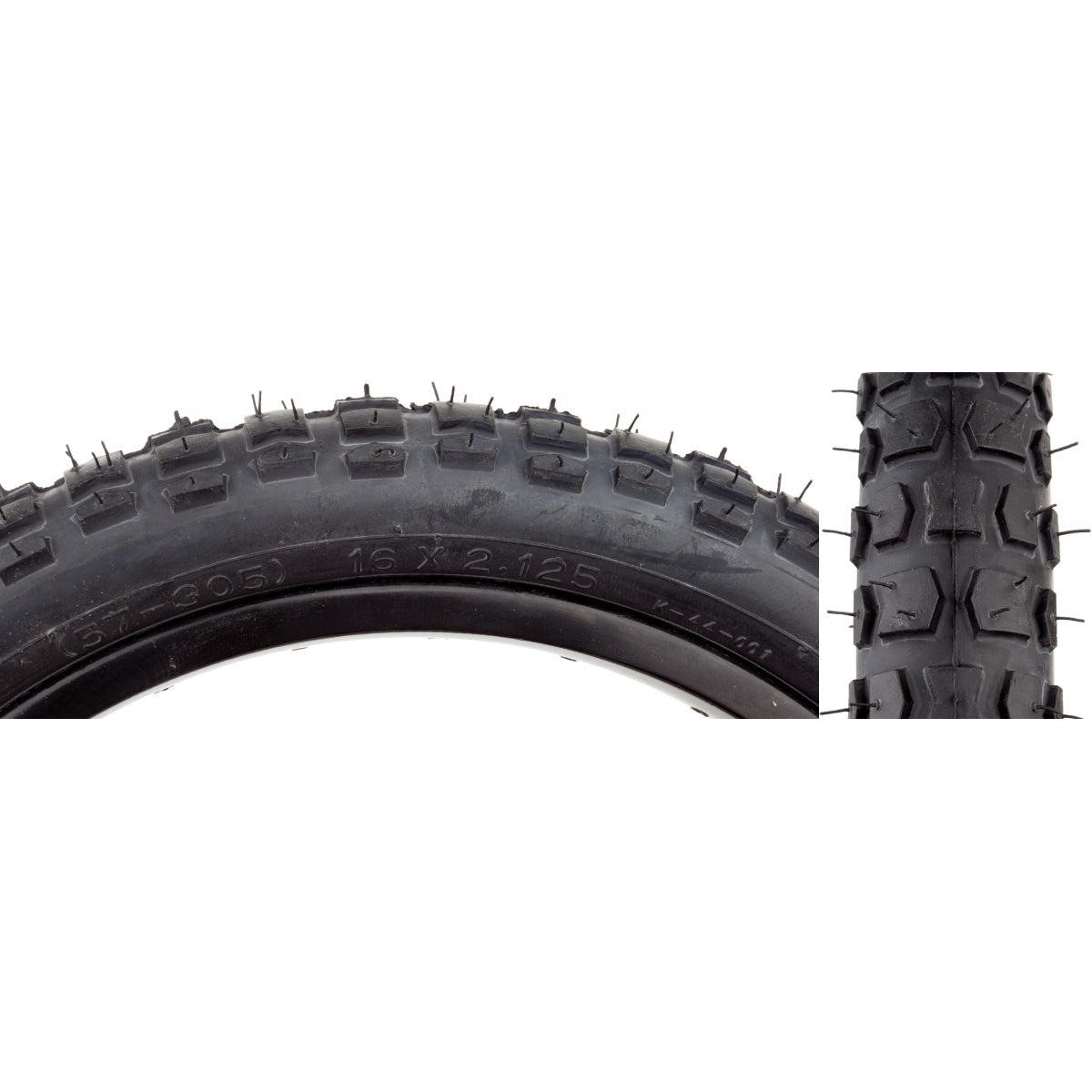 Tire Sunlite 16X2.125 Black/Bk Mx K44 Wire
