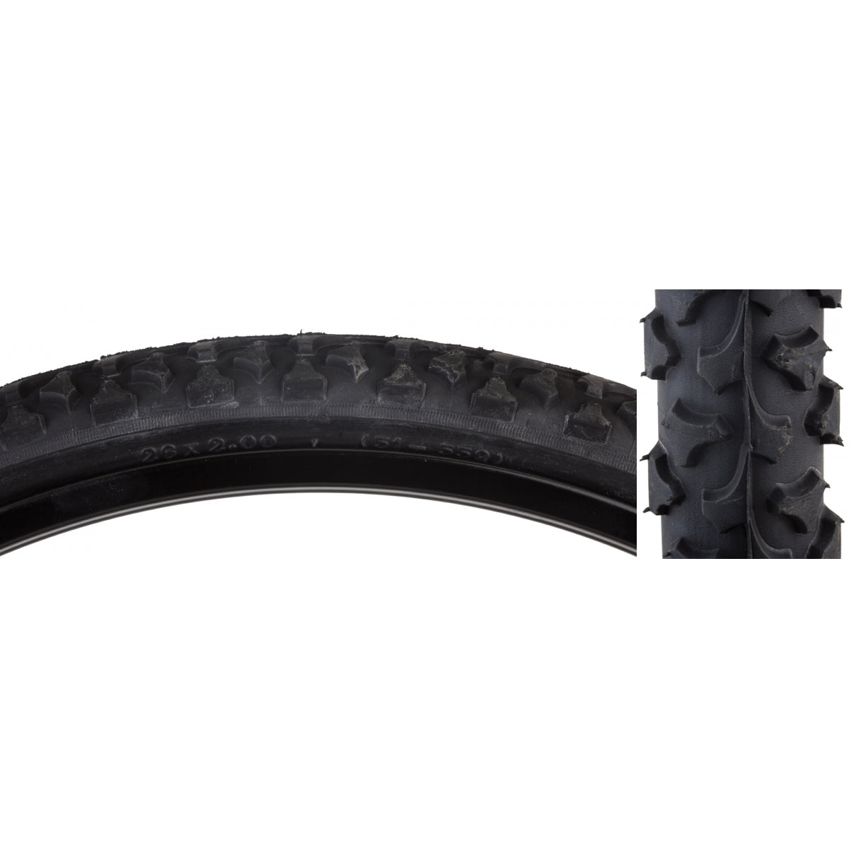 Tire Sunlite 26X2.0 Black/Bk Alphabite Vrb115 Wire
