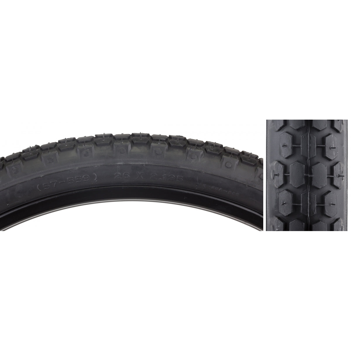 Tire Sunlite 26X2.125 Black/Bk Cruiser K80 Wire