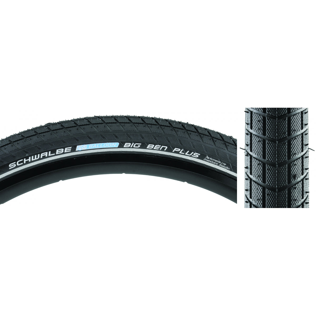 Tire Swb Big Ben Plus 26X2.15 Perf Ss Gn-Guard Black/Bsk/Ref Endurance E50 Wire