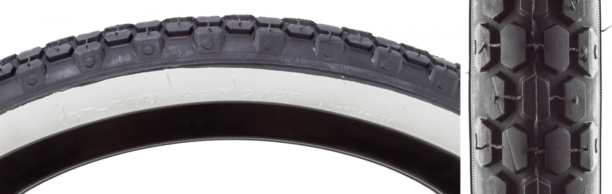 Tire Sunlite 26X2.125 Black/Wh Cruiser K80 Wire