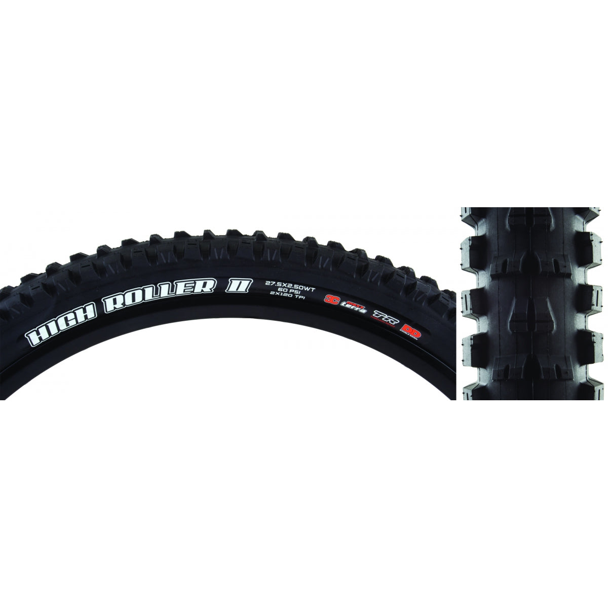 Tire Max Highroller Ii 27.5X2.5 Black Fold/120X2 Terra/Dd/Tr/Wt