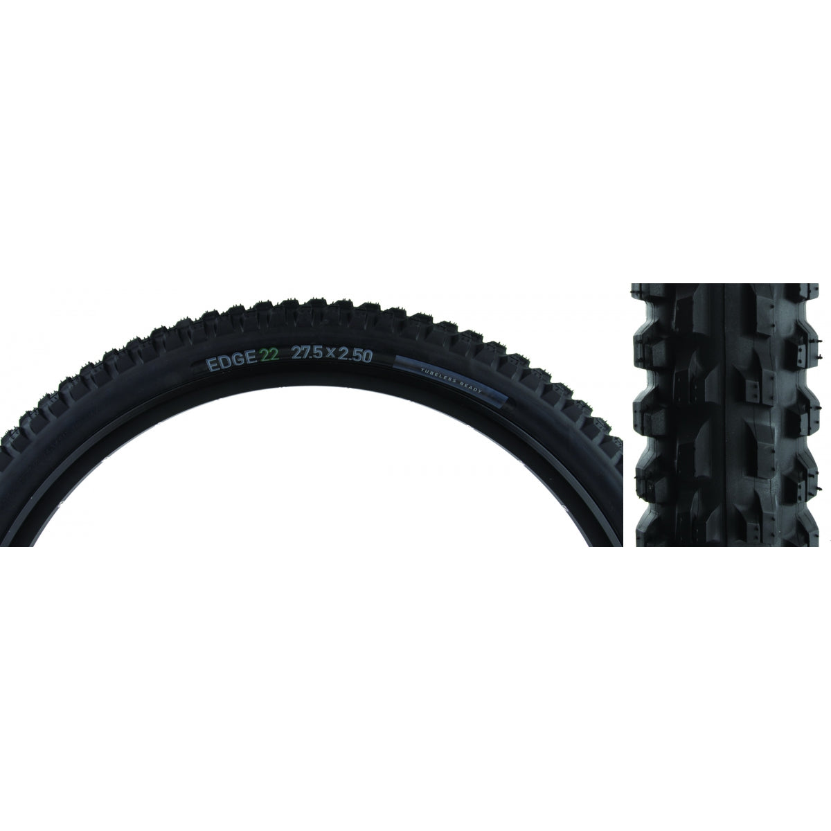 Tire Tioga Edge 22 27.5X2.5 Black Fold Ft Tr 120Tpi