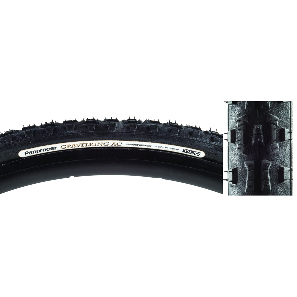 Tire Pan Gravel King Ac Knobby 700X33 Fold Tbls Black/Bk