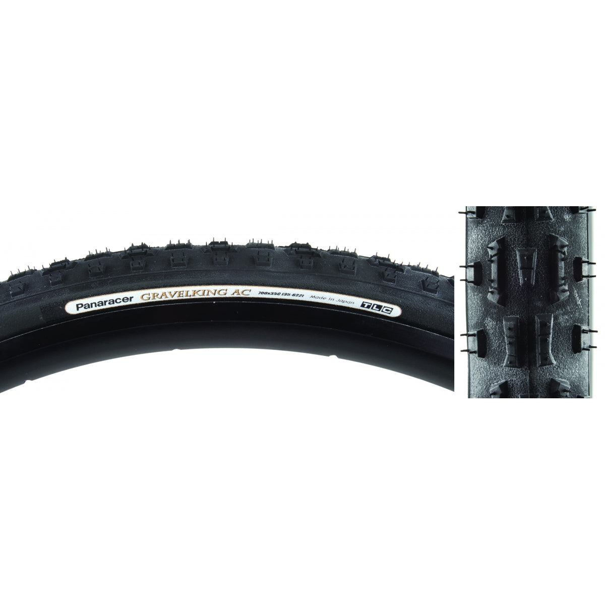 Tire Pan Gravel King Ac Knobby 700X35 Fold Tbls Black/Bk