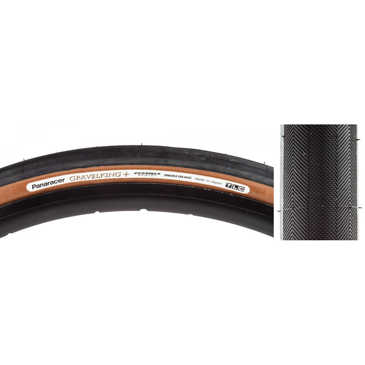 Tire Pan Gravel King+ 700X38 Fold Tbls Black/Bn