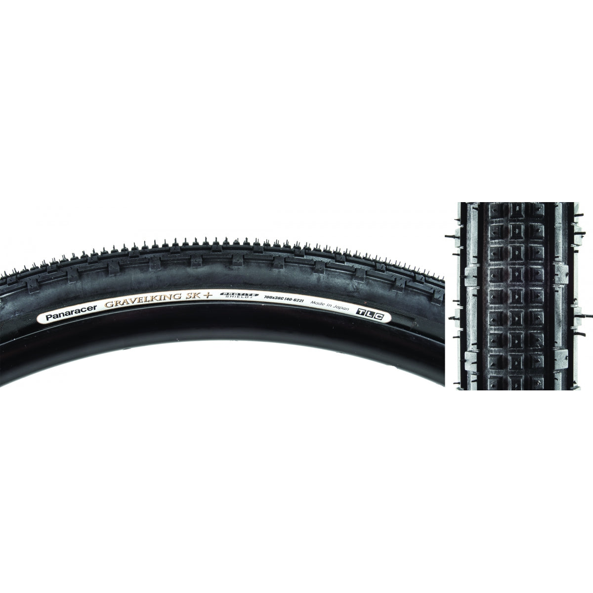 Tire Pan Gravel King Sk+ 700X38 Fold Tbls Black/Bk