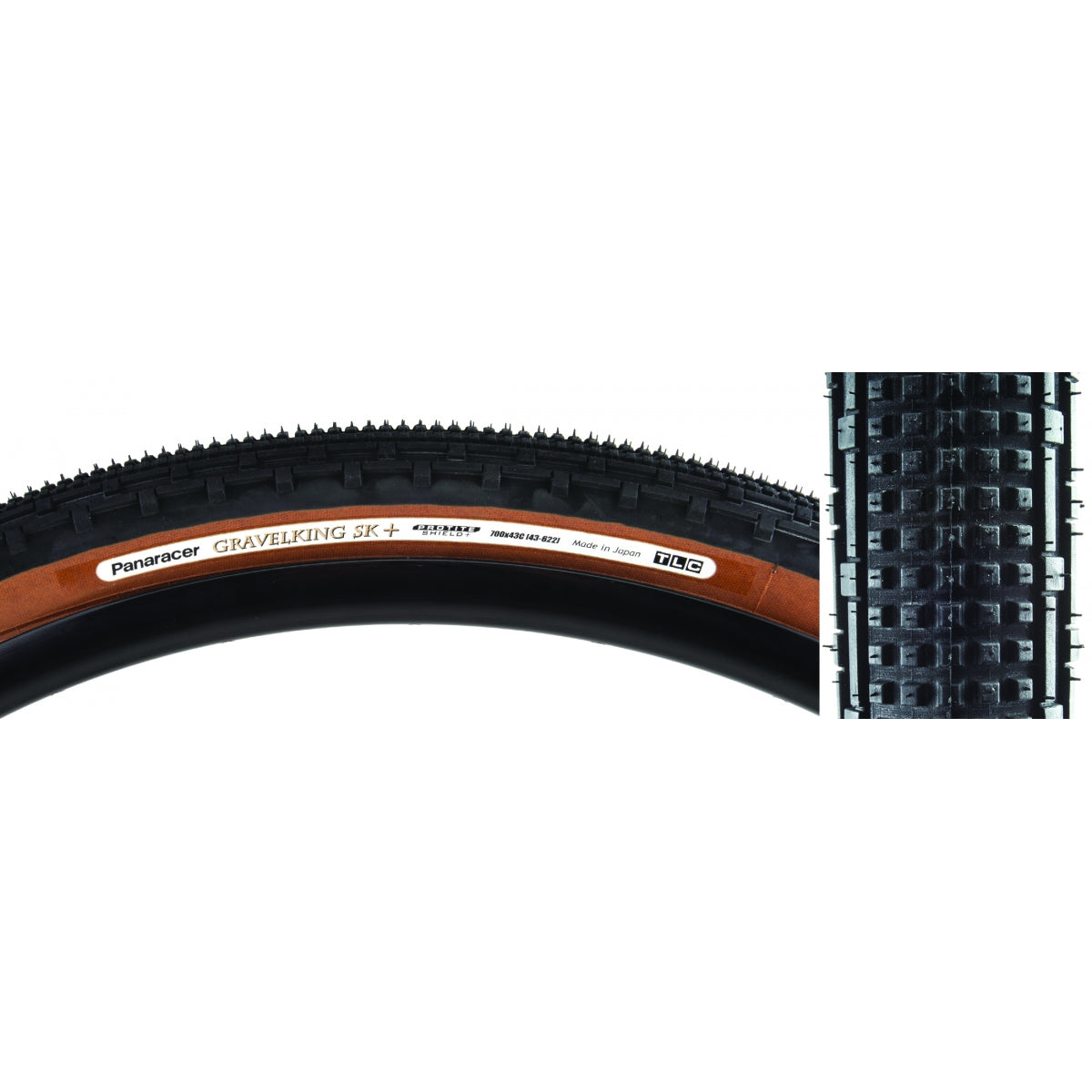 Tire Pan Gravel King Sk+ 700X43 Fold Tbls Black/Bn