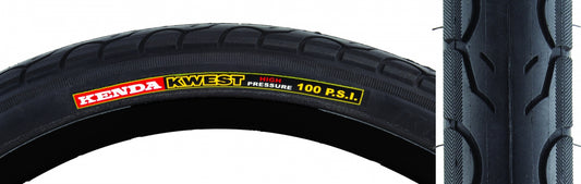 Tire Ken Kwest 26X1.5 Black/Bsk Src/Prc/60 Wire 100Psi