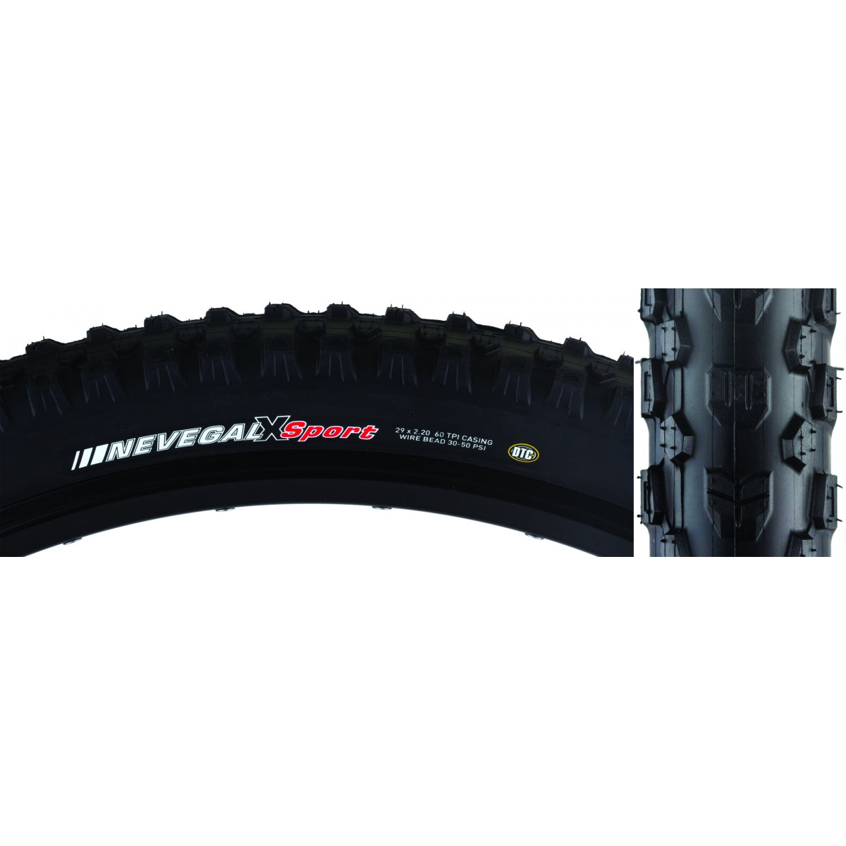 Tire Ken Nevegal X Sport 29X2.2 Black/Bk Dtc/60 Wire 50Psi