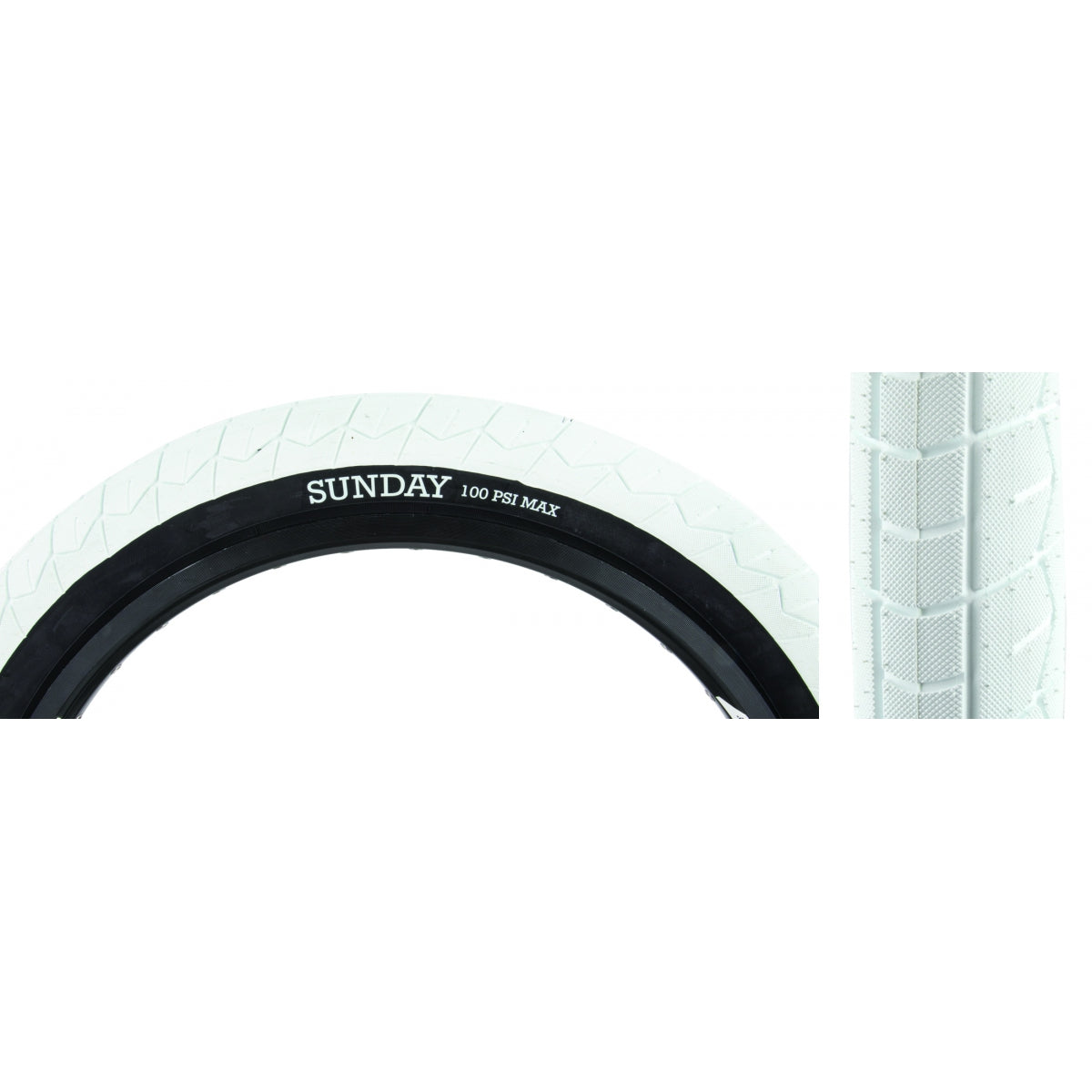 Tire Sunday Current V2 20X2.4 Wh/Bk Wire
