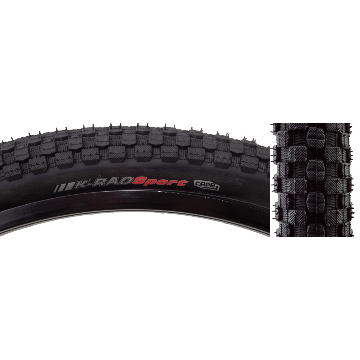 Tire Ken K-Rad Sport 26X2.3 Black/Bk Src Prc/60 Wire 80Psi