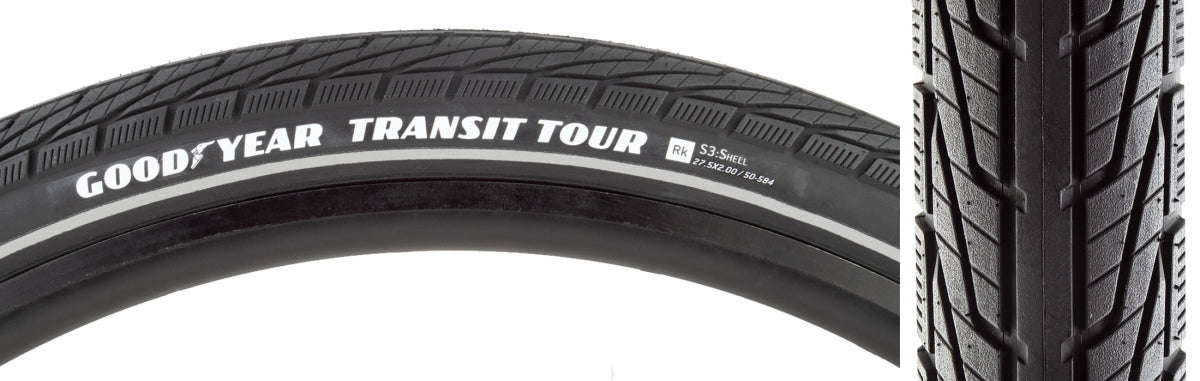 Tire Goodyear Transit Tour S3 27.5X2.0 Black Wire Rfl/Dyc/E50