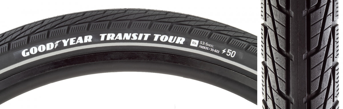 Tire Goodyear Transit Tour S3 700X35 Black Wire Rfl/Dyc/E50