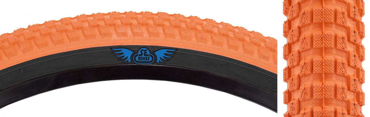 Tire Se Bikes Cub 26X2.0 Or/Bk Wire/27/Mpc