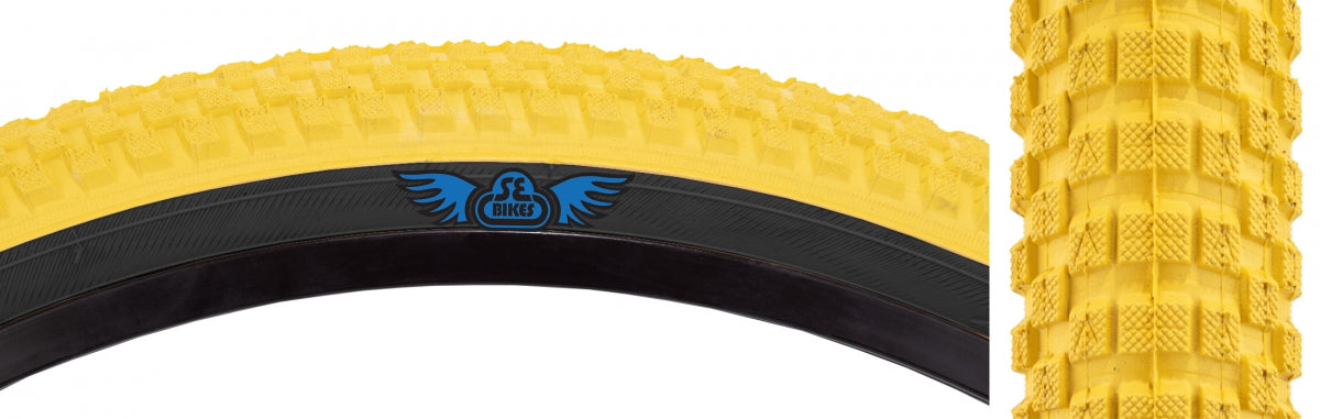 Tire Se Bikes Cub 26X2.0 Yel/Bk Wire/27/Mpc