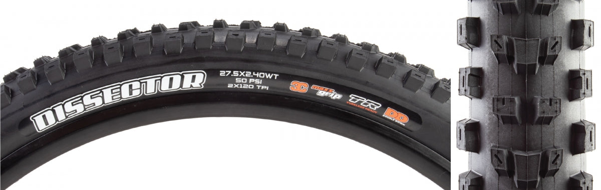 Tire Max Dissector 27.5X2.4 Black Fold/120X2 3C/Dd/Tr