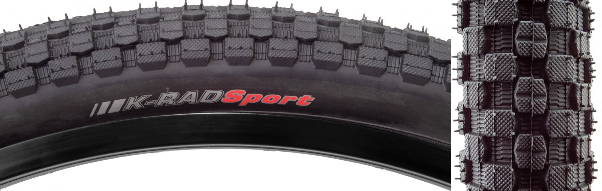 Tire Ken K-Rad Sport 24X1.75 Black/Bk Src/60 Wire 65Psi