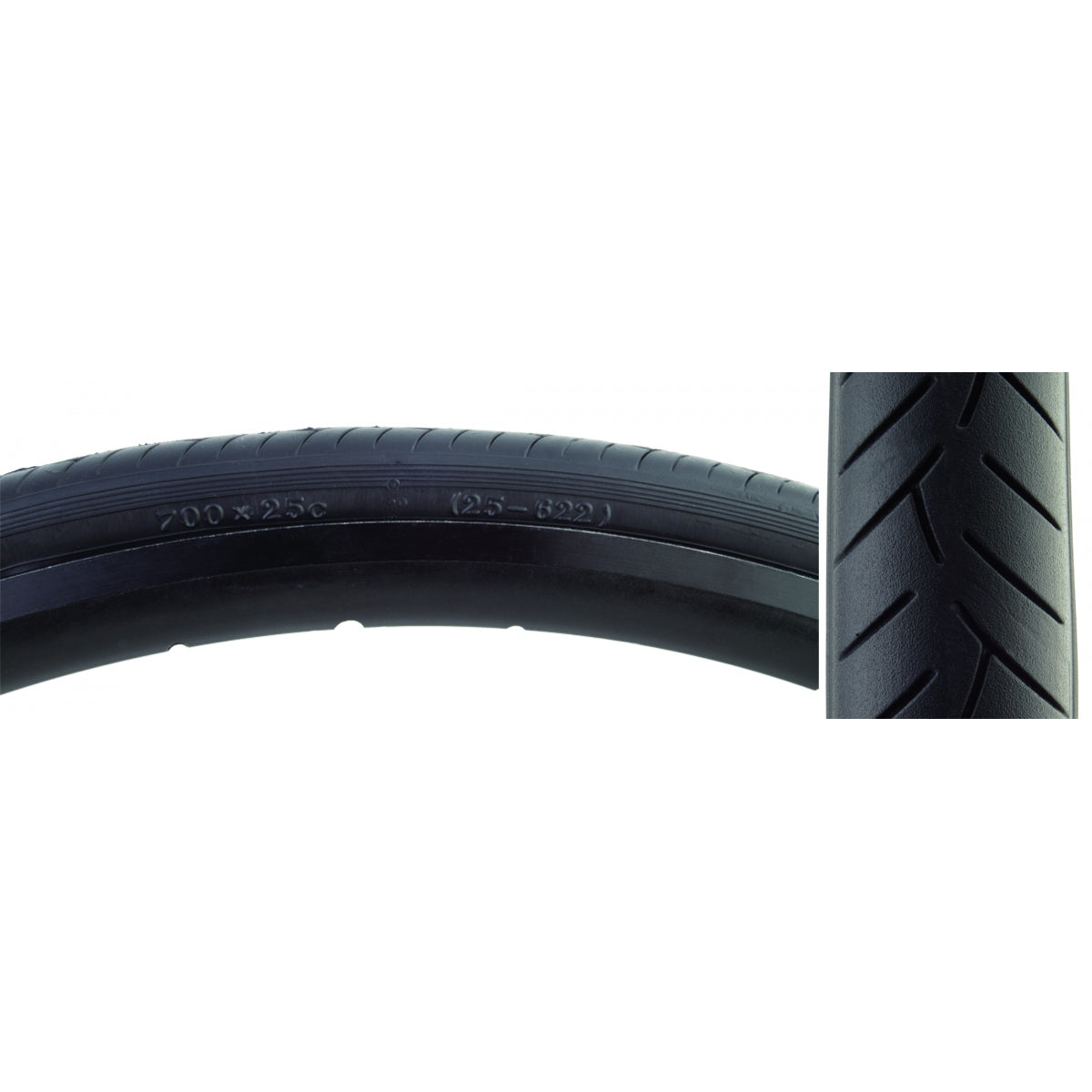 Tire Sunlite 700X25 Black/Bk Smoothie V55 Fold-Cb/30 100Psi