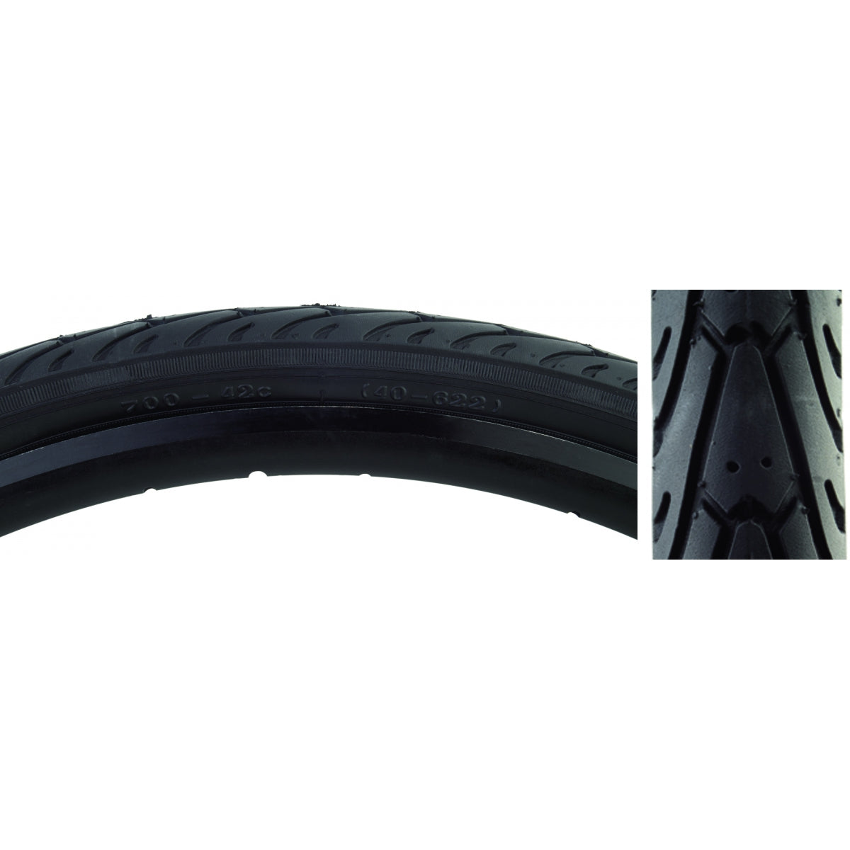 Tire Sunlite 700X42 Black/Bk City Slick Ii Fold-Cb/30 85Psi