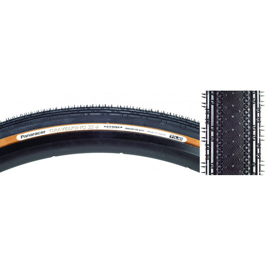 Panaracer GravelKing SS Plus Tire - 700 x 35, Tubeless, Folding, Black/Brown, ProTite Protection