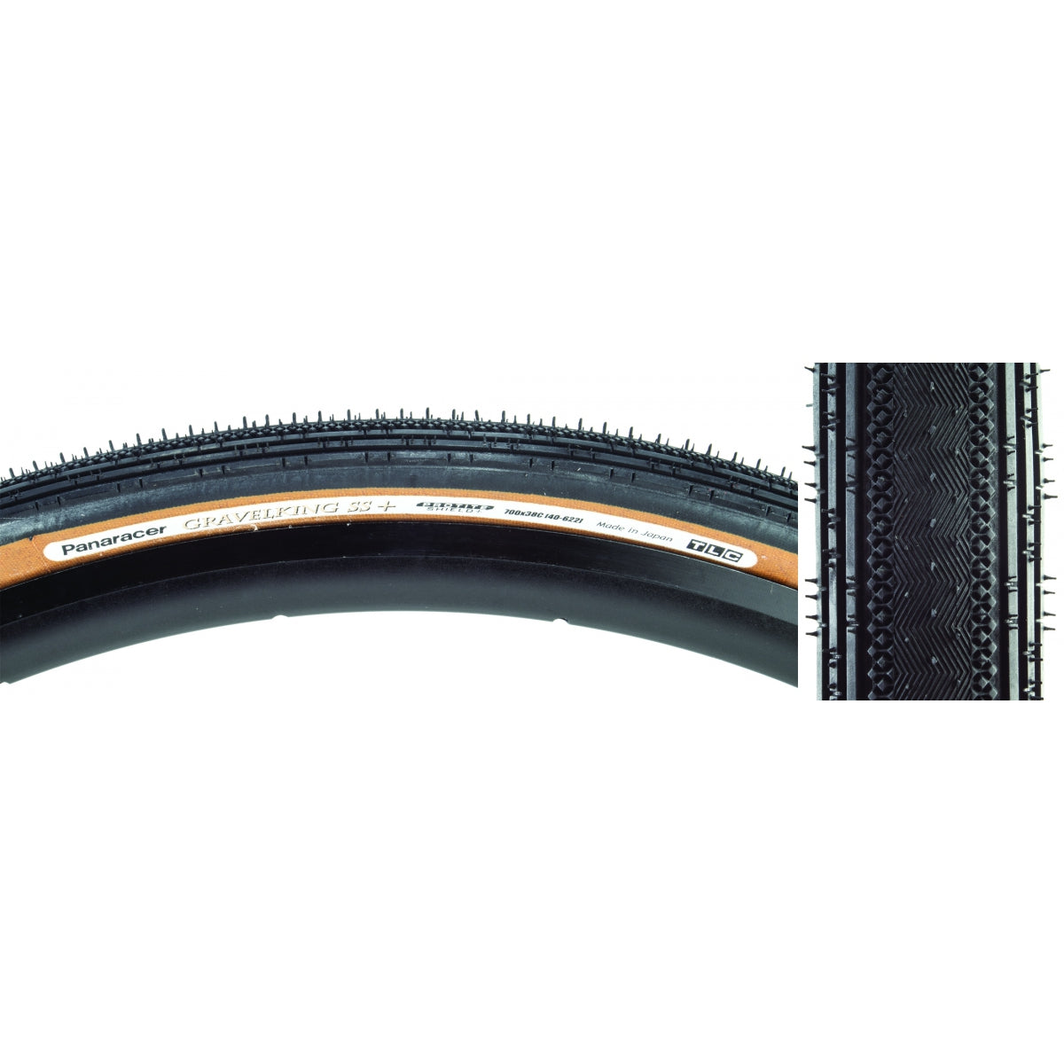 Tire Pan Gravel King Ss+ 700X38 Fold Tbls Black/Bn