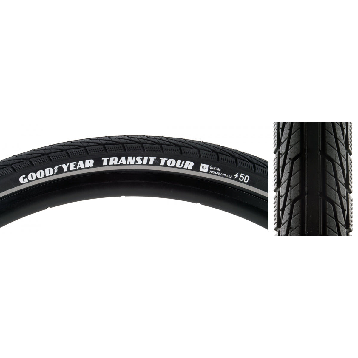 Tire Goodyear Transit Tour Secure 700X40Bk Wire Rfl/Dyc/E50