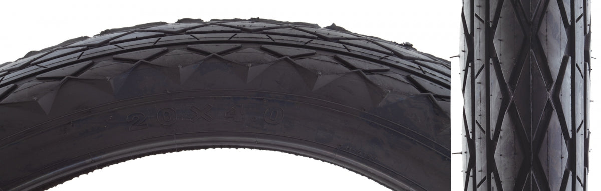 Tire Sunlite 20X4.0 Black/Bk Superdan Wire