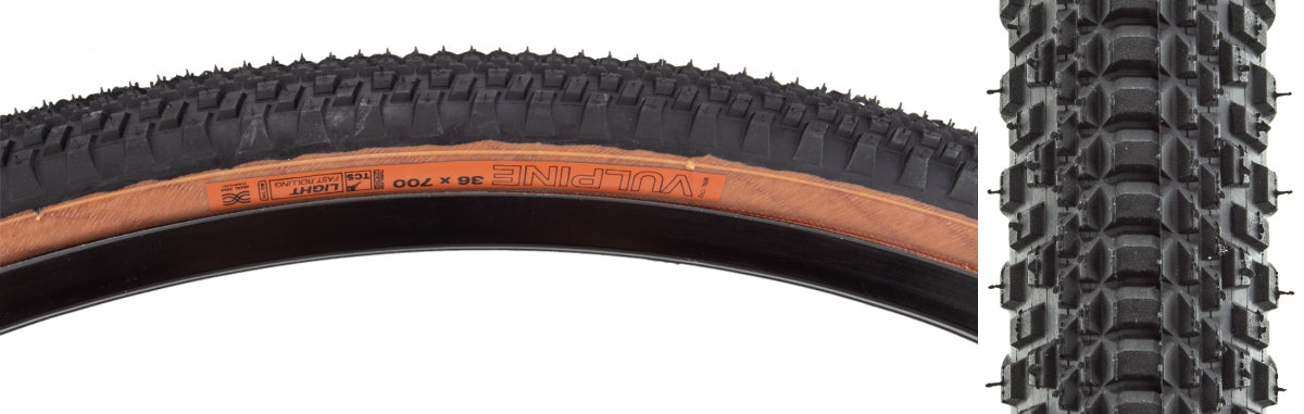 Tire Wtb Vulpine 700X36 Black/Tan Light Fr Tcs/60/Dna Fold