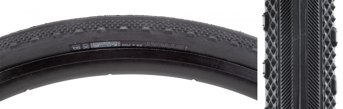Tire Wtb Byway 700X34 Black/Bk Light Fr Tcs/120/Dna/Sg2 Fold