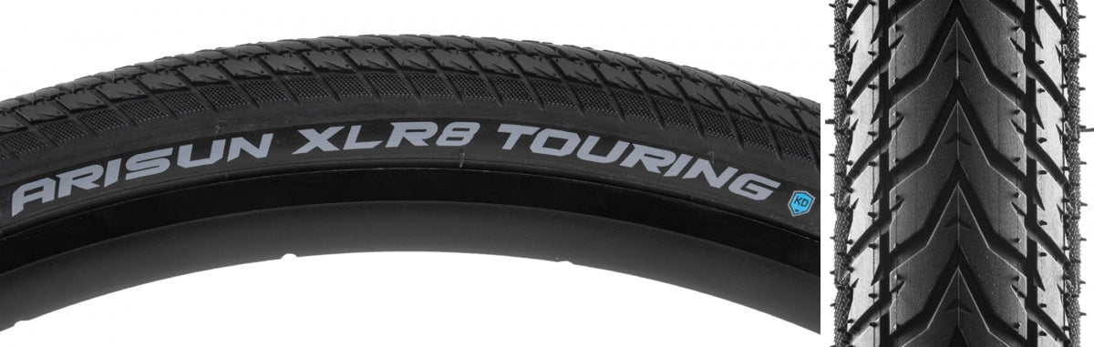 Tire Arisun Xlr8 Touring 700X35 Black/Ref Wire/60 Kd