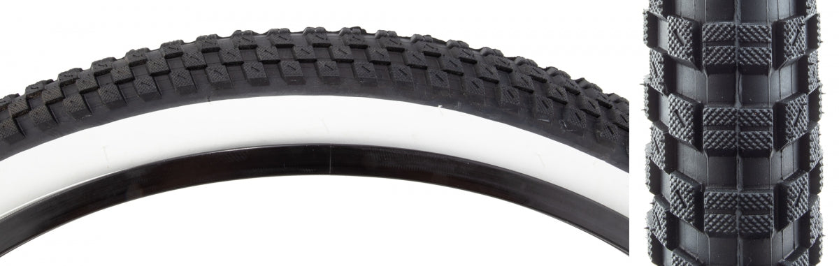 Tire Sunlite 26X2.125 Black/Wh S-Rad 1166 Wire